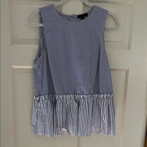 J crew Striped Sleeveless Top, womens medium